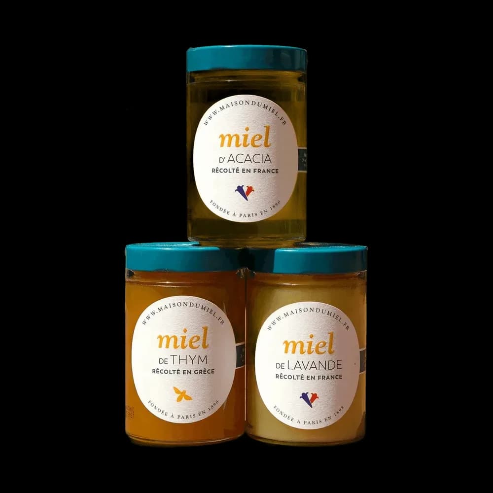 Representative jars of multifloral honey