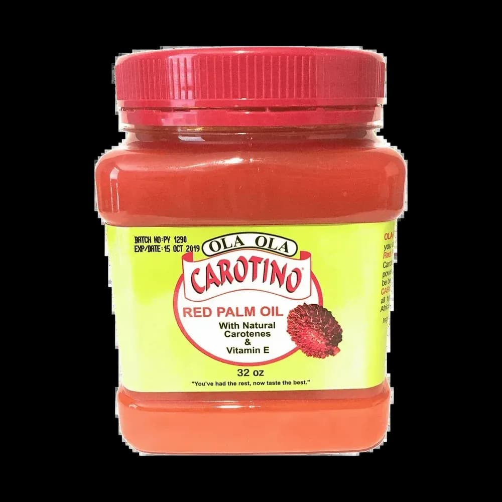 Red palm oil bottle